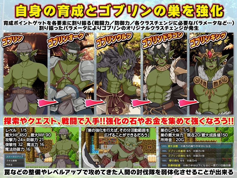 ゴブリンワールド 〜ゴブリン育成オープンワールドSLG〜 サンプル画像 3