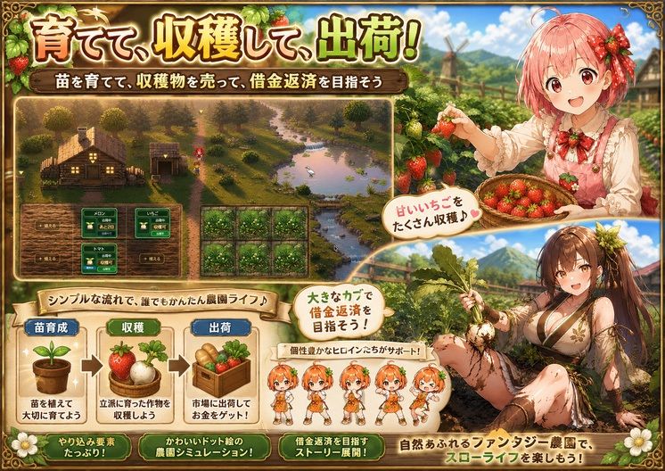 孕ませ!苗床ファーム〜破産寸前!過酷な借金返済と苗床娘たちとのムラムラ繁殖生活〜 サンプル画像 4