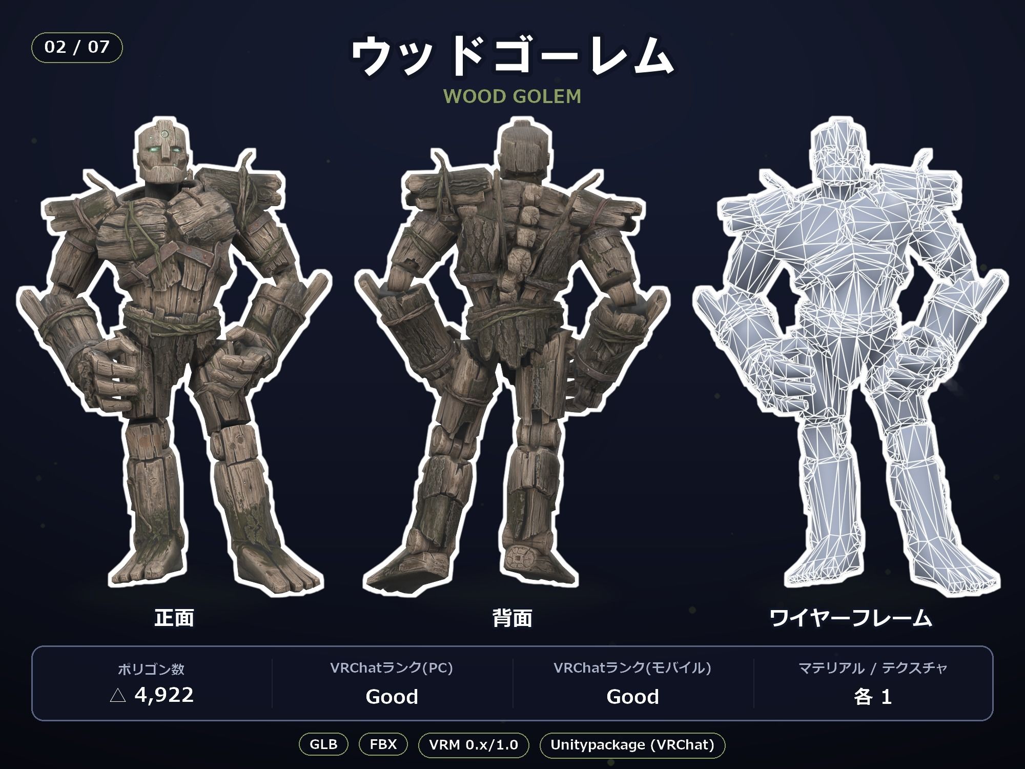 軽量3Dモデル素材集 ゴーレム7種セット サンプル画像 3