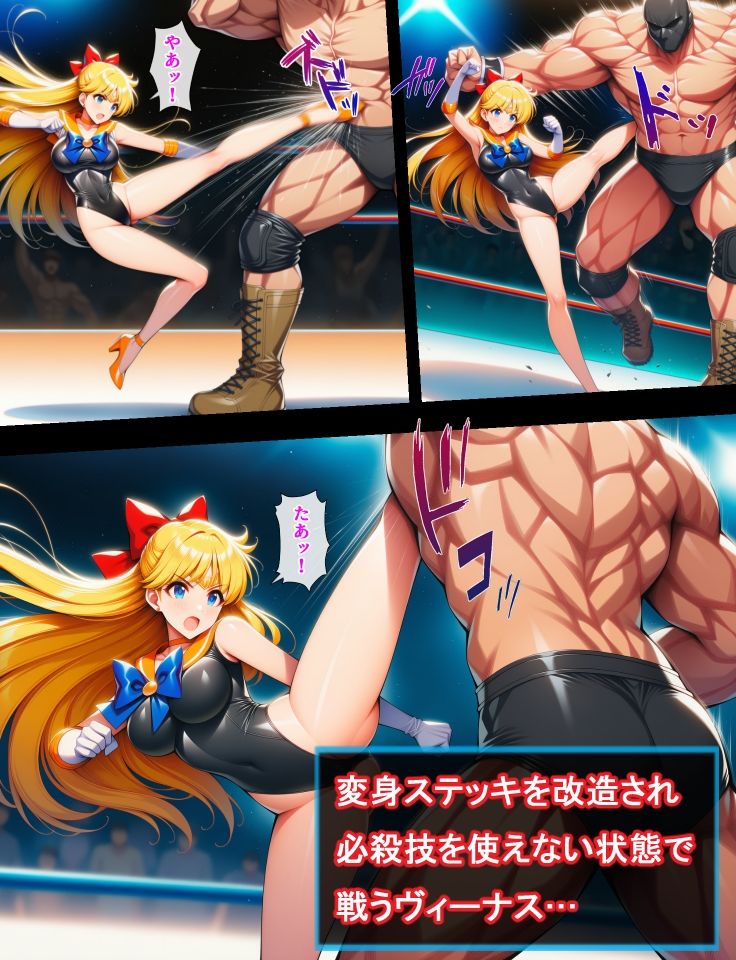 セーラー戦士リメイク ヴィーナス敗北 ハンディキャップマッチ サンプル画像 2