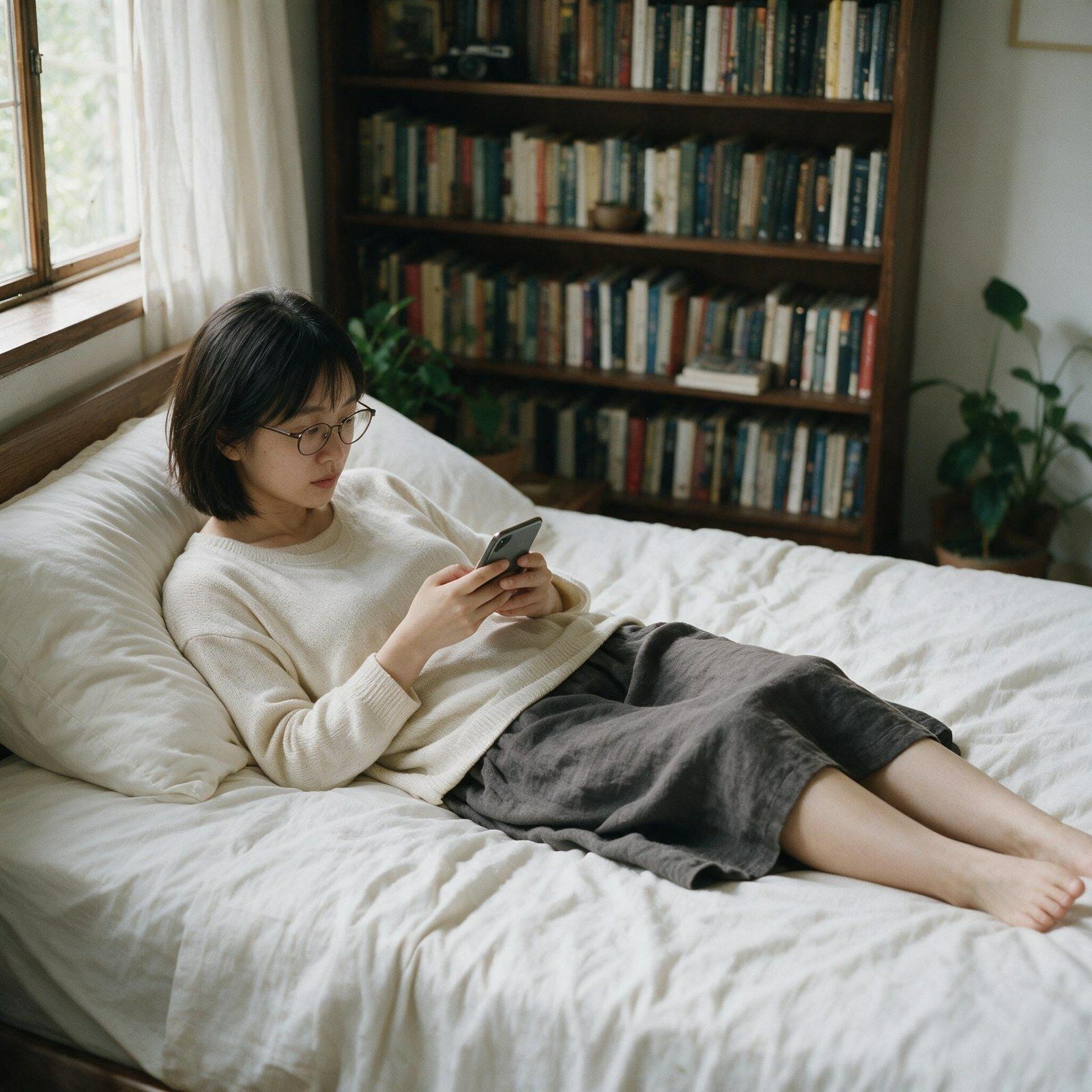 ＜実写級＞露出を上げると見えるもの・眼鏡の文系女子（24）の部屋 28本 サンプル画像 3