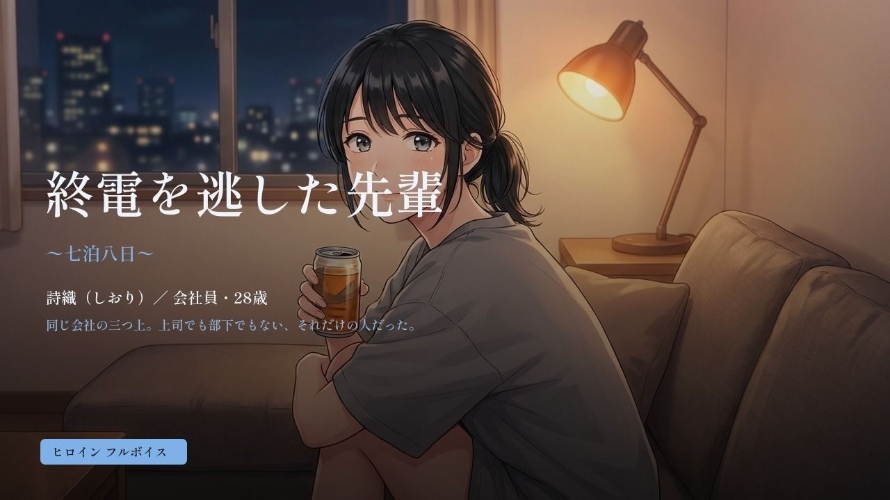 終電を逃した先輩 〜七泊八日〜 サンプル画像 1