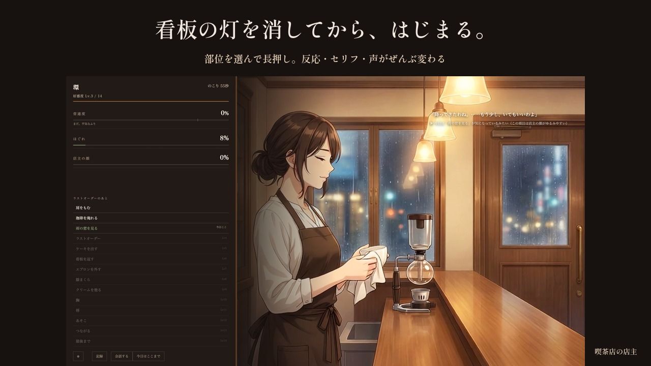 七年「いつもの」しか言わせない喫茶店の奥さん 〜ラストオーダーのあと、鍵を閉められた〜 サンプル画像 2