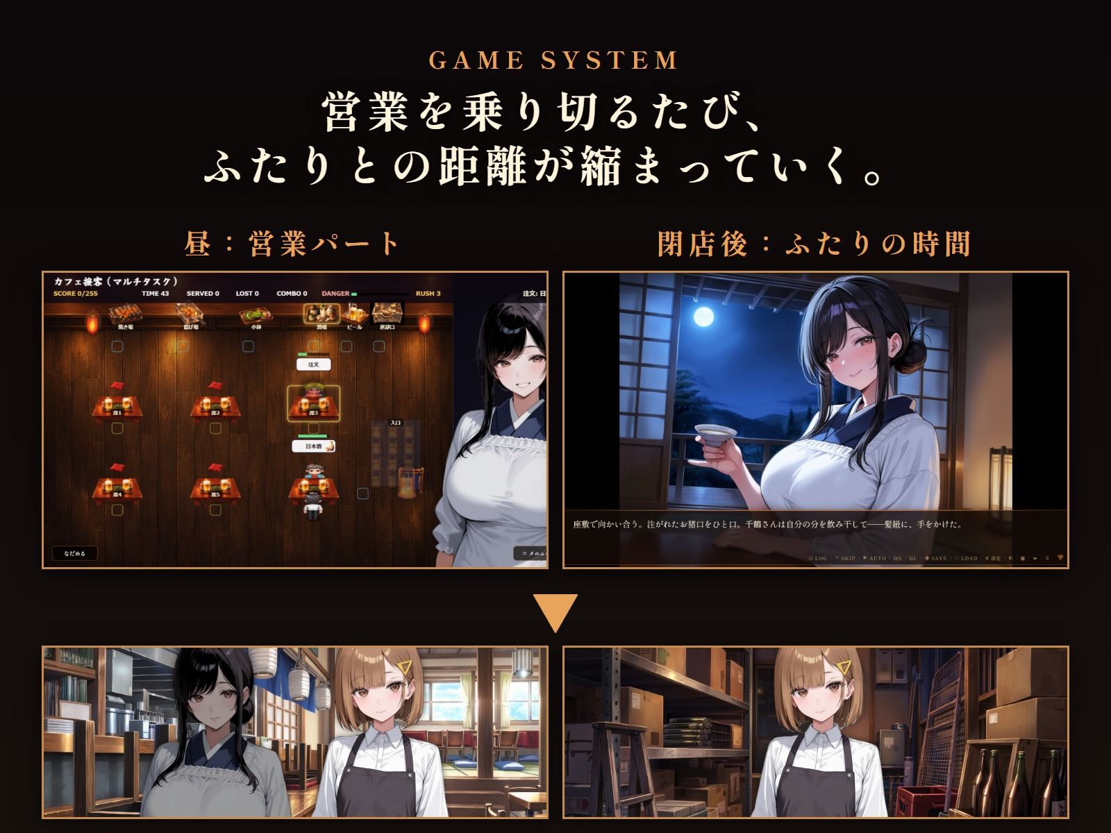 灯りを落として 〜閉店後の居酒屋で、店主と先輩に甘やかされる夜〜 サンプル画像 6