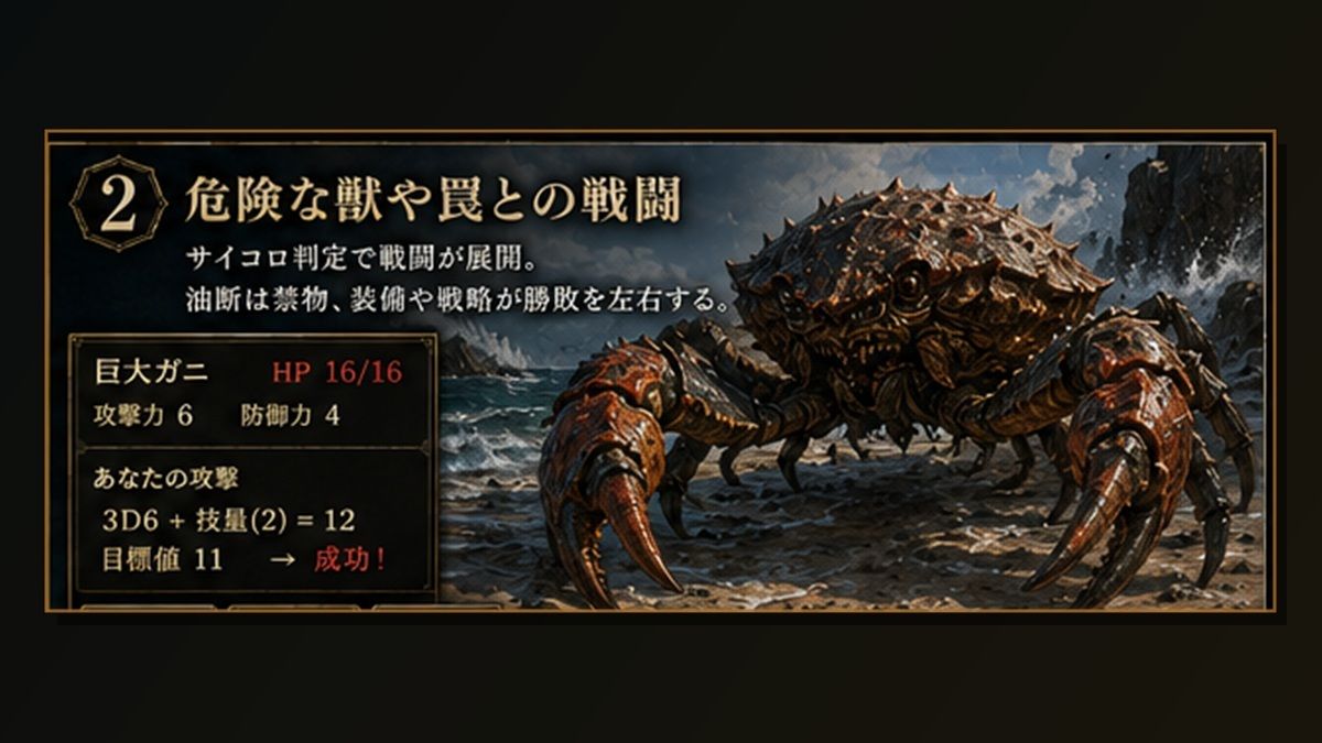 【孤島探索×サバイバルゲームブック】黒帆島漂流記 サンプル画像 2